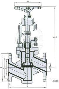 J41F46/F3-10/16/25C/P    ANSI:150Lb/300Lb 外形尺寸图