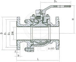 Q41F46/F3-10/16/25C、10P  ANSI:150Lb  300Lb 外形尺寸图