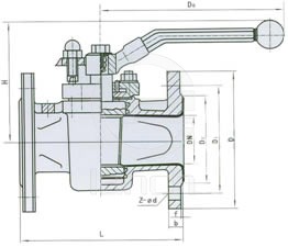 X41F46/F3-10/16C/P   ANSI:150Lb 外形尺寸图