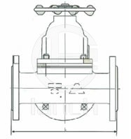 G49W-10 三通隔膜阀   G49W-10P 不锈钢三通隔膜阀 外形尺寸图2