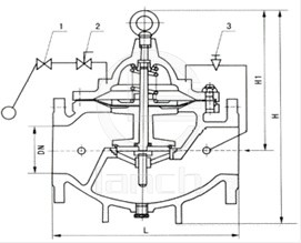 100X 遥控浮球阀 结构图
