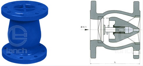 DRVZ静音止回阀 外形尺寸图