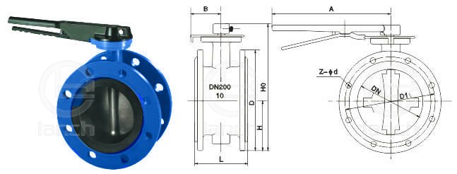 D41X/F手动螺旋、蜗轮传动法兰式蝶阀