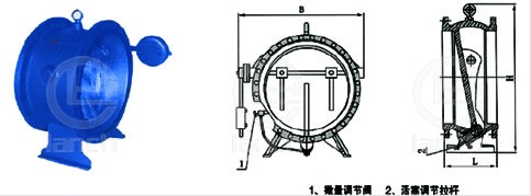 DHH44微阻缓闭消声止回阀 外形尺寸图