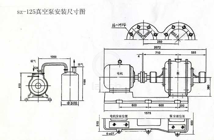 HTB陶瓷耐磨泵 尺寸图